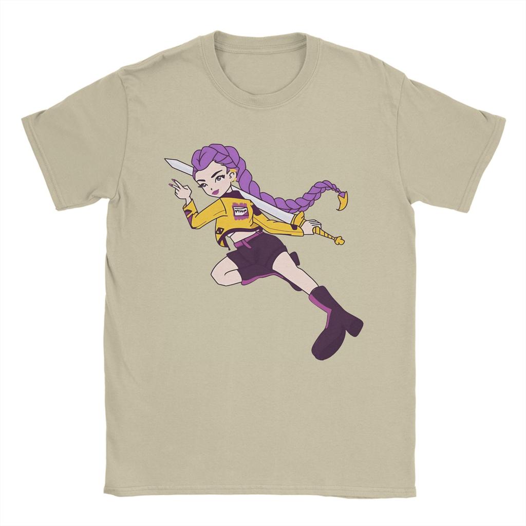 Rumi Kpop Dämonenjäger Anime T-Shirt Sommer Reine Baumwoll-T-Shirts für Paare Harajuku Design T-Shirt Kurzärmelig Fantastische Oberteile