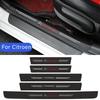 Carbon Fiber Car Door Sill Protector Sticker for Citroen C5 C3 C4 Picasso Sega C-Elysee Berlingo Xsara XR Aircross Anti-Scratch