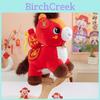 Year Of The Horse Plush Toy Red Animal Figurine Gift For Celebrations
