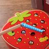 Wooden Catching Worms Game Color Sorting Educational Apple Game  For Toddlers