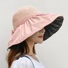 Spring Summer Hat For Women Big Wide Brim Women Bucket Hat Solid Color Foldable Uv Protection Outdoor Beach Panama Cap Sun Hats