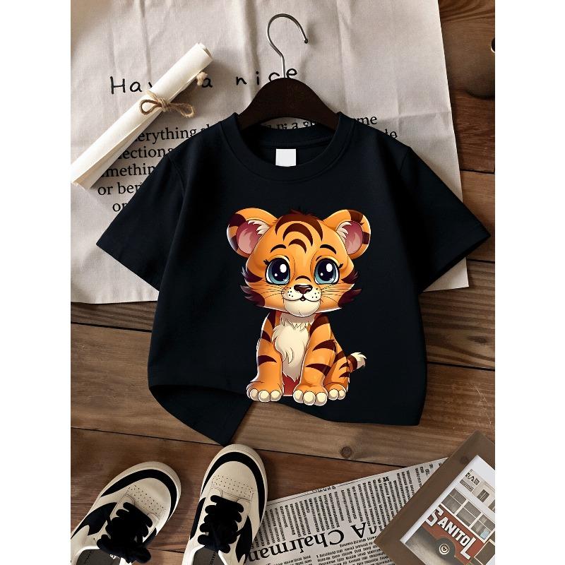 European sizes T-Shirt This Fun Summer Design Is Machine Washable And Offers a Regular Fit, Perfect for Casual Wear. It'S Playful Kids' Fashion