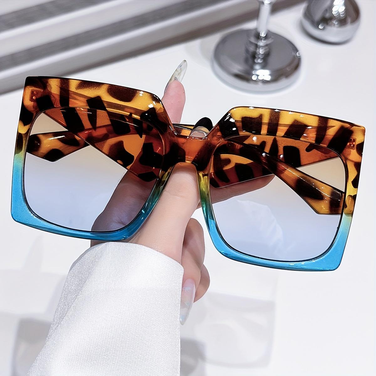 

Polycarbonate Unisex Oversized Square Sunglasses Gradient Pc Lens Fashion Quirky Decorative Eyewear With Metal Hinge