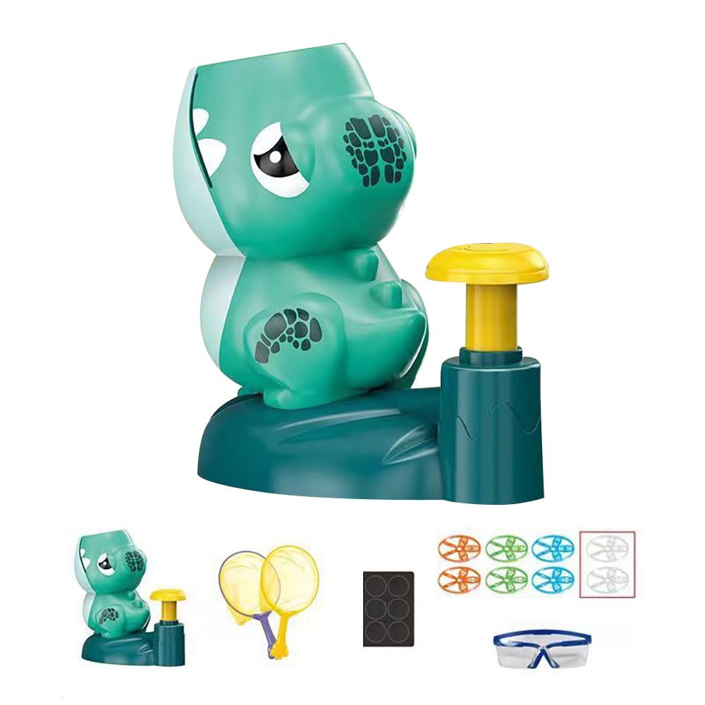 Flying Saucer Soaring Launcher Frisbee Bamboo Dragonfly Flying Saucer Fun Injection Rotating Propeller Toy Interaction Training Reaction Skills Indoor