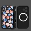Magnetic For Magsafe Case For iPhone 17 Pro Max Lettering Turtle Print Soft Silicone Phone Back Cover For iPhone 16 15 14 13 Pro Max 16e 17e