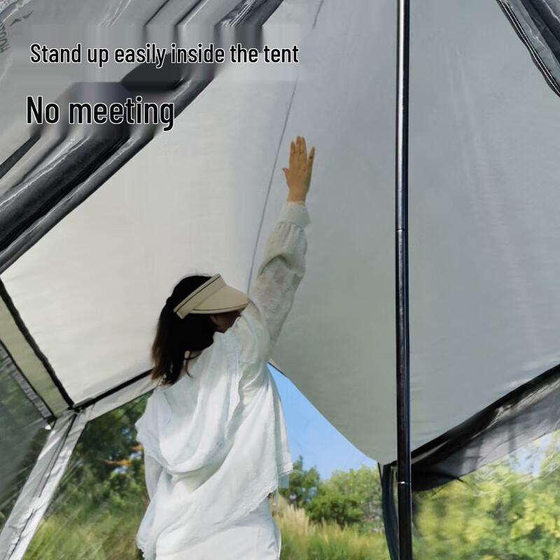 Hedawu Outdoor Hexagonal Sunshade Tarp with Detachable Mosquito Net