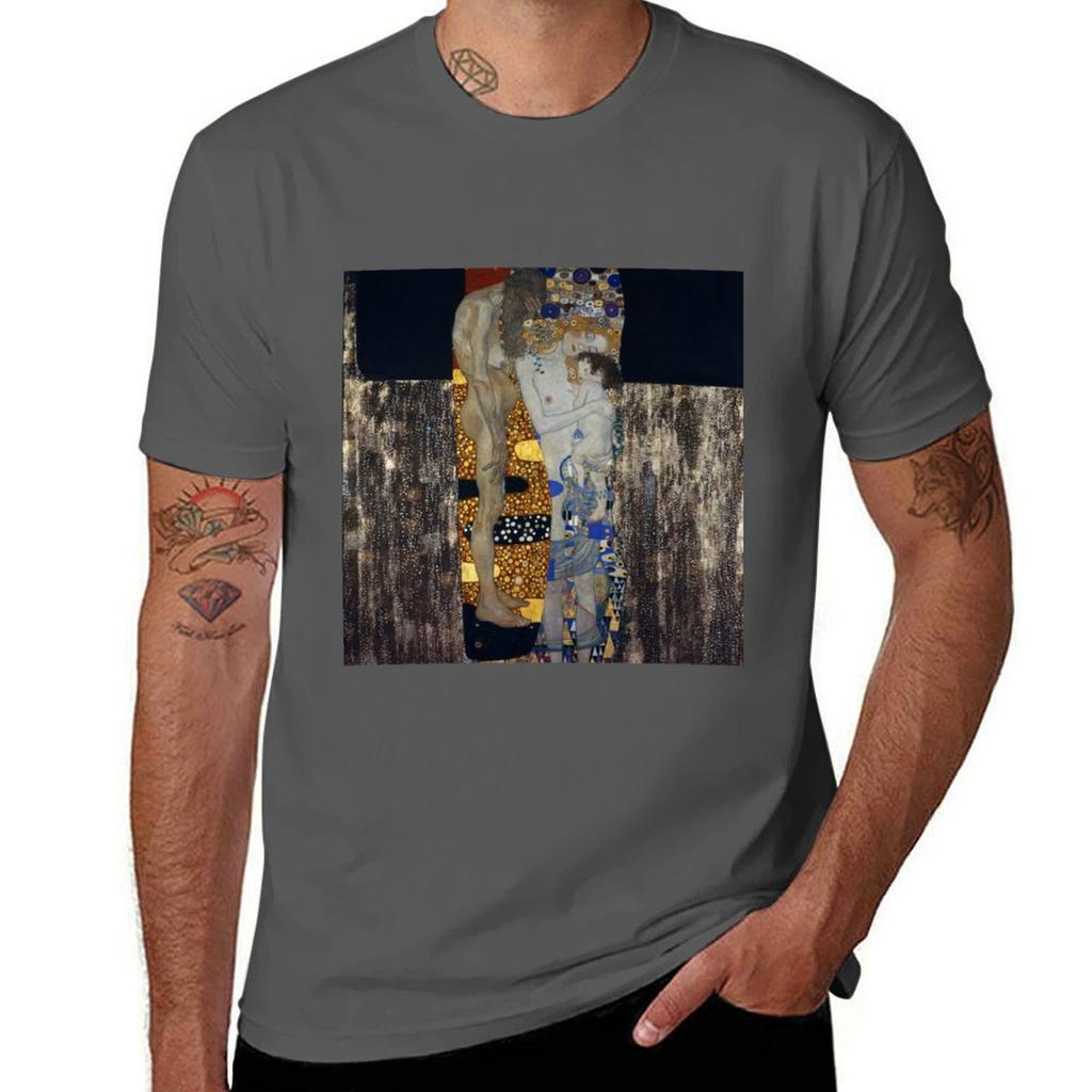 The Three Ages Of Unisex Gustav Klimt Tshirt Christmas Casual Tee Shirt