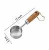 Kitchen Stainless Steel Measuring Cup Gold-Plated Measuring Spoon 15ML Coffee Measuring Spoon Gold-Plated Wooden Handle Spoon