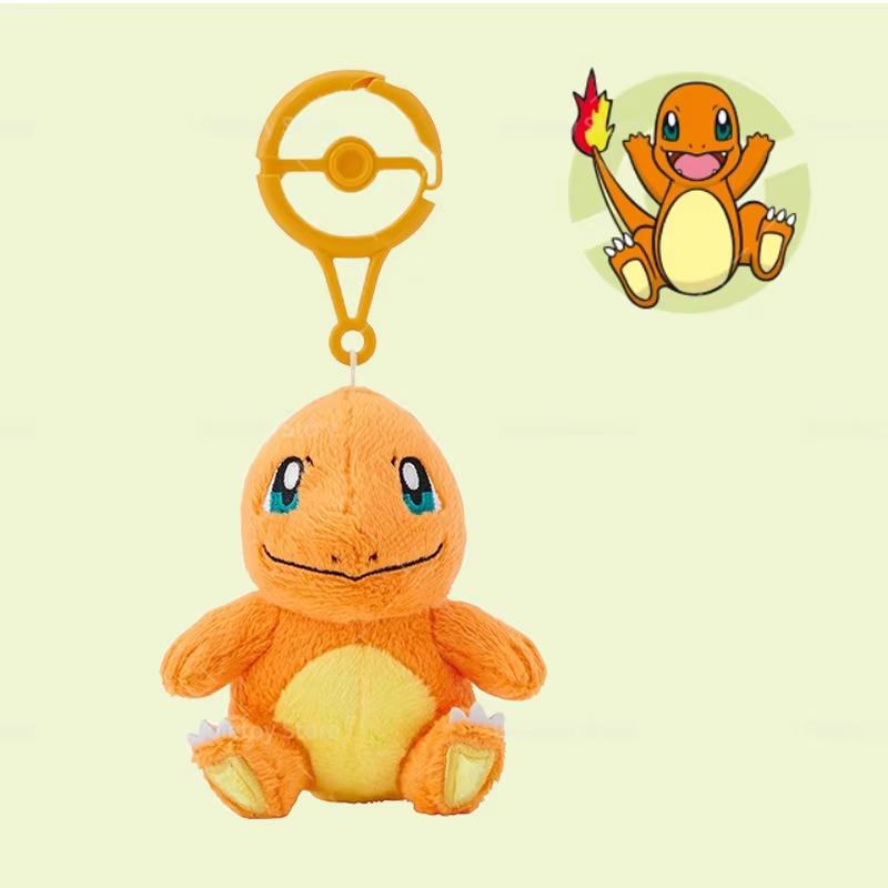 Original Pokemon Plush Key Ring Pikachu Sylveon Eevee Charmander Squirtle Quaxly Pok Ball Buckle Anime Peripheral Gifts Premium Quality