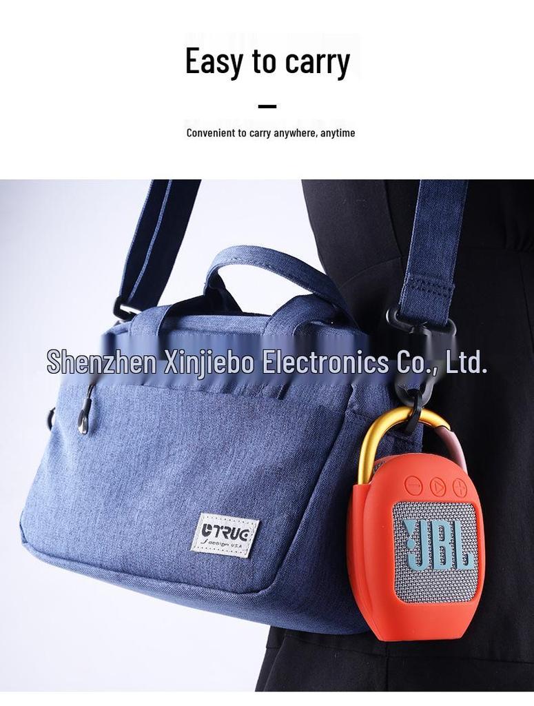 JBL Clip 4 Protective Silicone Case - Portable Wireless Bluetooth Speaker Storage Bag