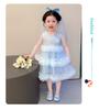Girls' dress summer dress 2026 new stylish birthday dress princess children's mesh cake dress