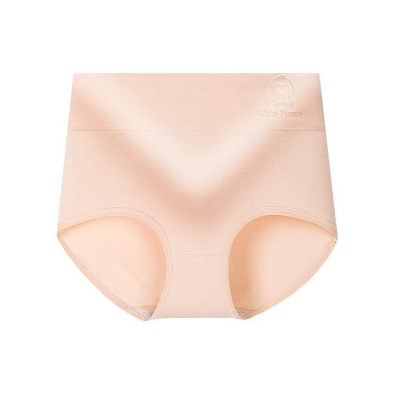 Big Size Lady Spring and Autumn Print Pure Cotton 10A Antibacterial High Waist Briefs