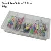 30pcs*Ice Fishing Jigs Lures Kit Crappie Panfish Jigs Head Fishing Hooks Set for Winter Ice Jigging
