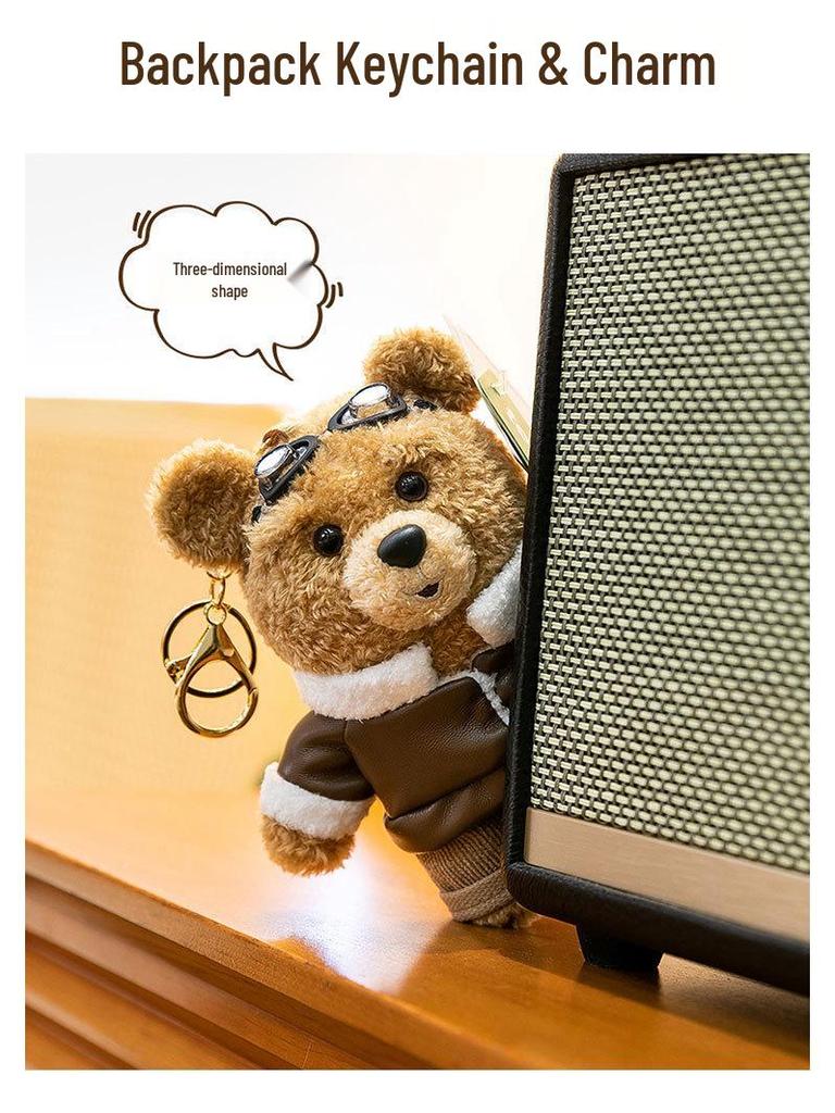 Ted2 Anzug Bär Plüschtier: Teddybär Schlüsselanhänger Anhänger, Stofftier Kuscheltier, Geburtstagsgeschenk