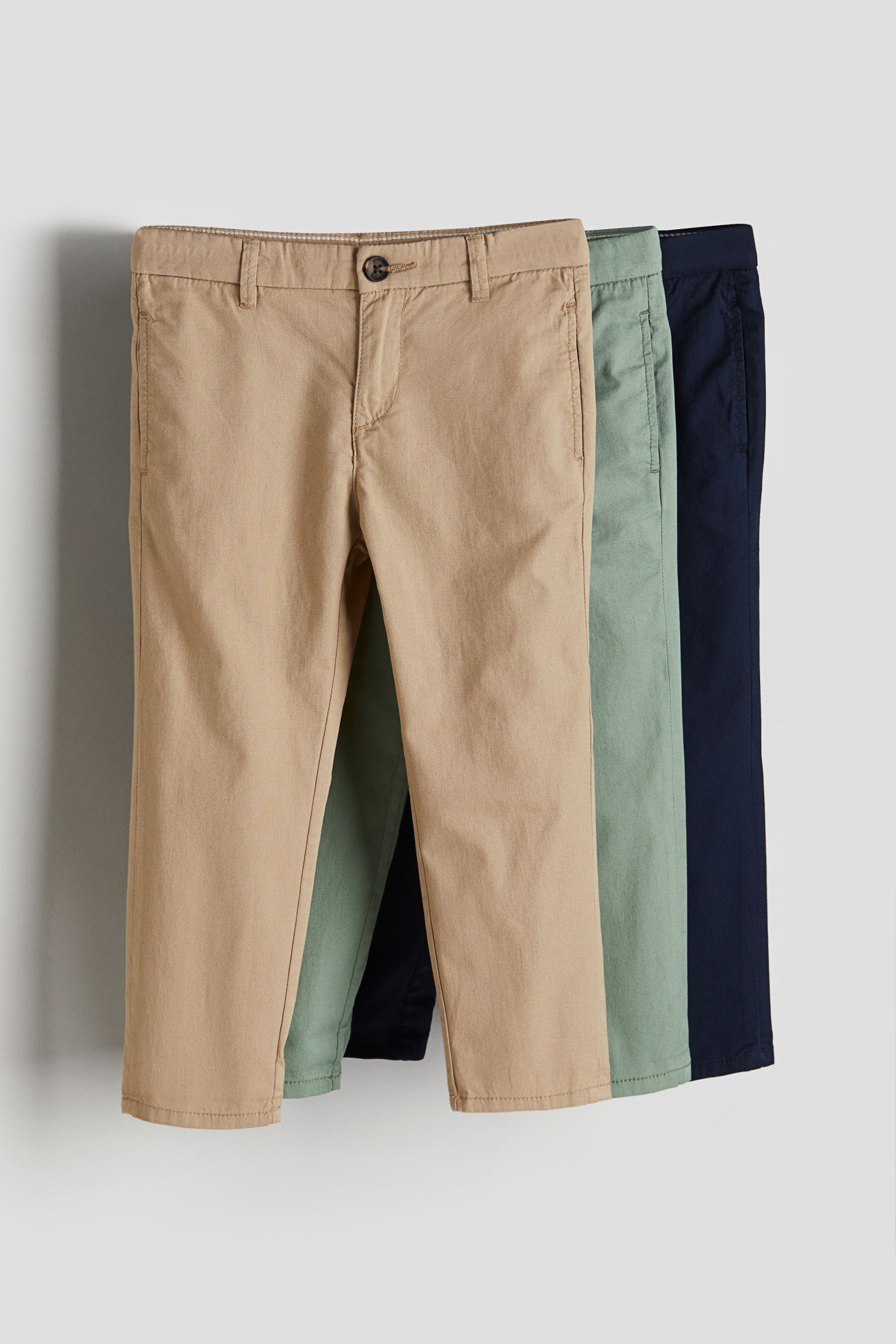

3-pack cotton twill chinos