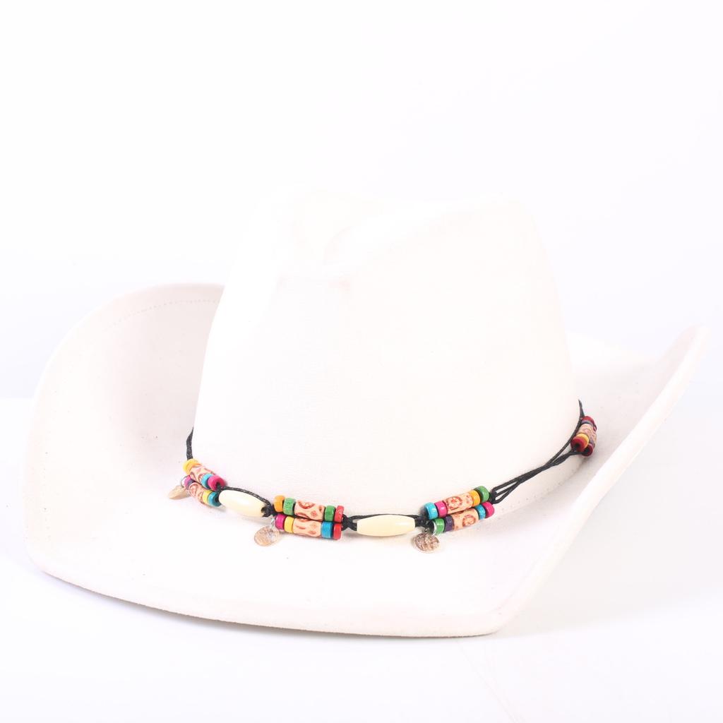 Popolare cappello da cowboy western classico in camoscio europeo e americano, cappello a tesa larga moda uomo e donna per l'ombra