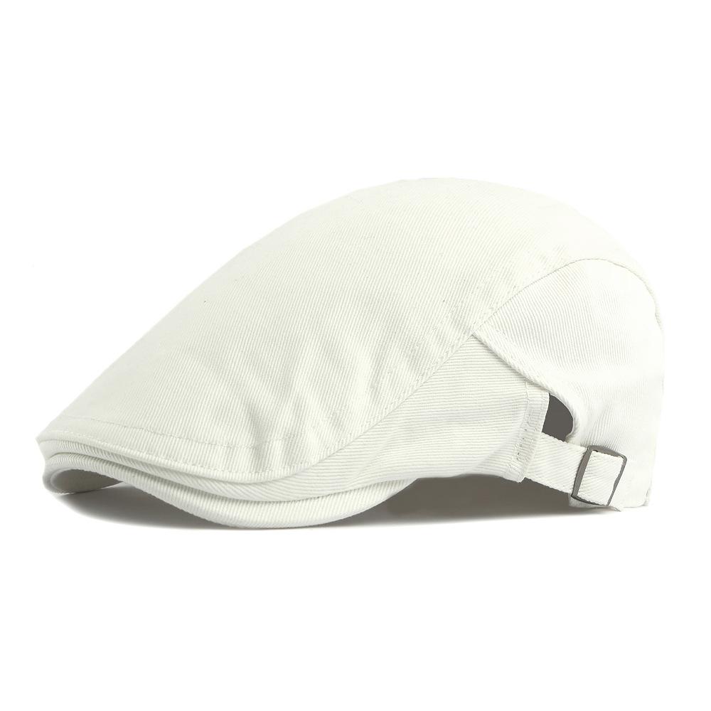 Spring Summer Classic Beret Men British Vintage Cap Solid Color Forward Cap