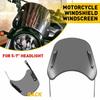 5"-7" Motorcycle Smoked Headlight Fairing Windshield Windscreen Shield EOA