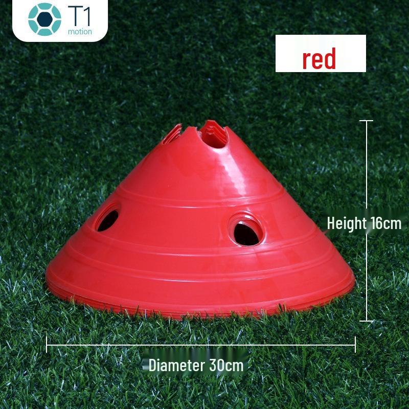 Football Training Disc with Enlarged Logo and Cone Holes - Small Hurdle Marker