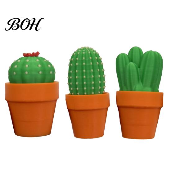 Relaxing Fidget Clicker 3D Printed Cactus Toy, Simulated Succulents Desk Small Accessory Ornament, Mini Portable Sensory Toy for Adults Tactile