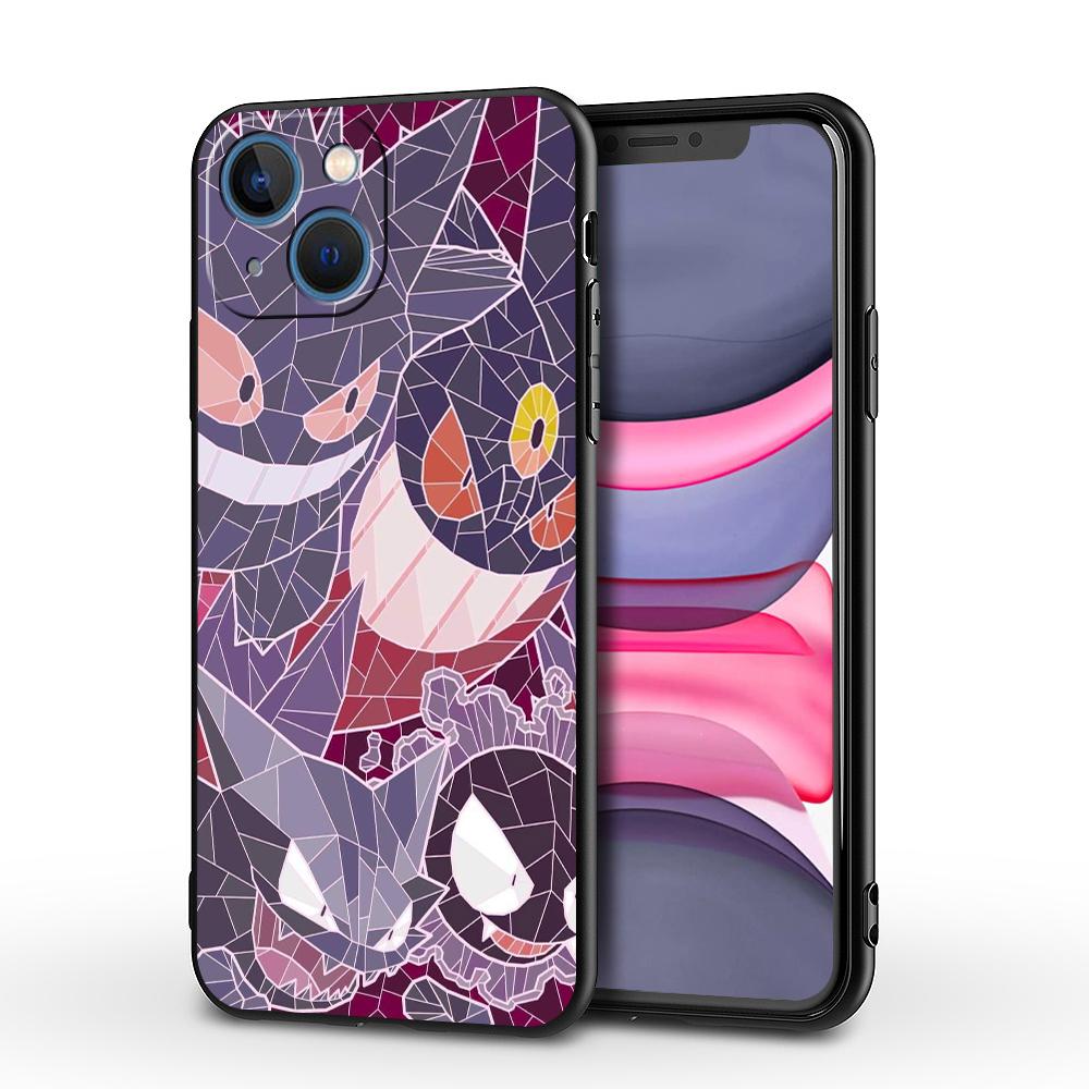 Barevný obal Pokemon Pikachu pro iPhone XR XS X 12 Mini 13 Pro Max SE 14 Plus 7 8 6s 11 14Pro 13Mini 14 Matný TPU Měkký Kryt