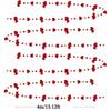4pcs Valentines Day Party Garlands Decoration Red Heart Garland Metallic Glitter Hanging Heart Streamer Banner