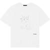 WE11DONE Ss24 Animal Print Round Neck Short Sleeve T-Shirt Unisex Tops White WD-TT1-24-765-U-WH