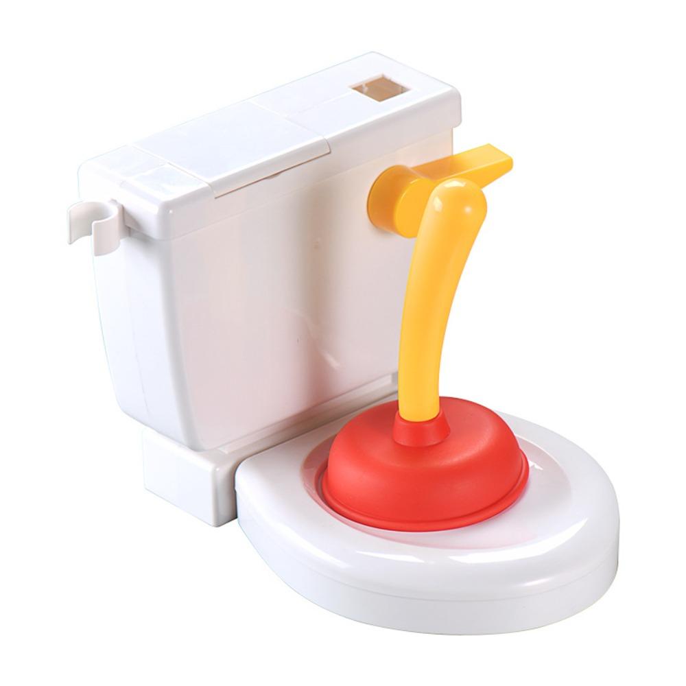 Board Games Water Jetting Tricky Toy Flush Toilet Interactive Toilet Trick Toy  Party Family белый