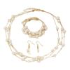 Hot Selling Multi-Layer Pearl Necklace Earrings Bracelet Jewelry Set Wedding Season Bridal Jewelry Women