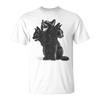 3 Headed Cat Vintage Grunge Alt 90s Halloween Goth Horror T Shirt Monsterry Vintage Breathable Streetwear Graphic