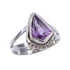 Natural Pink Amethyst Gemstone Handmade 925 Sterling Silver Gift Ring S.6 c2U97