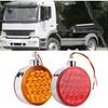 Aramox LED Marker Light, 48LED Double Face Single Stud Mount Side Marker Reflective Sealed Light for Trailer Truck