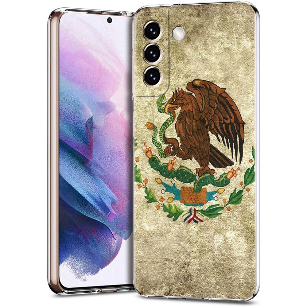 Phone Case For Samsung Galaxy S24 Ultra S23 FE S22 S20 S21 5G S10 S9 Plus S10E S8 Soft Silicone Clear Mexico Flag Cover