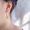 European Jewerly Copper Prong Micro Inlaid Zircon Gold Color Big Hoop Earrings for Women