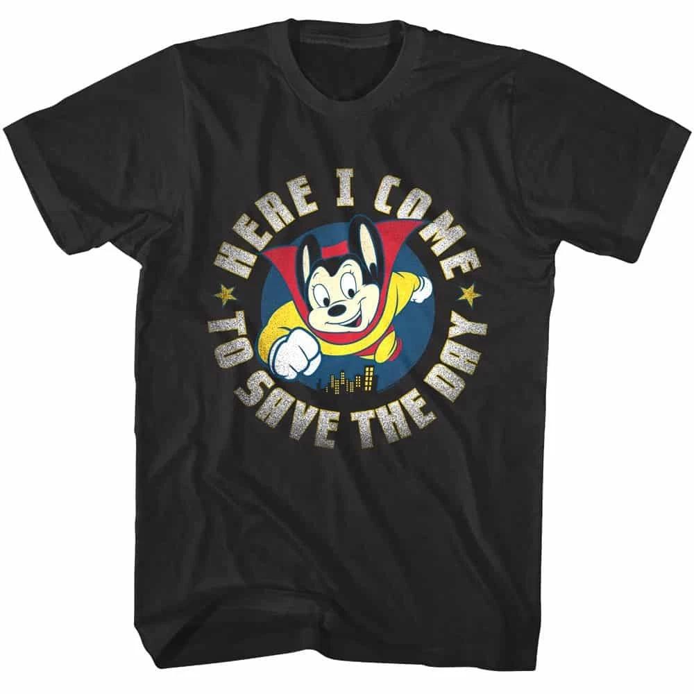 Mighty Mouse Here I Come Men s T Shirt XL