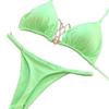 2025 Europejski i Amerykański Styl Seksowny Brazylijski Zestaw Bikini - Dwuczęściowy Kostium Kąpielowy Plażowy