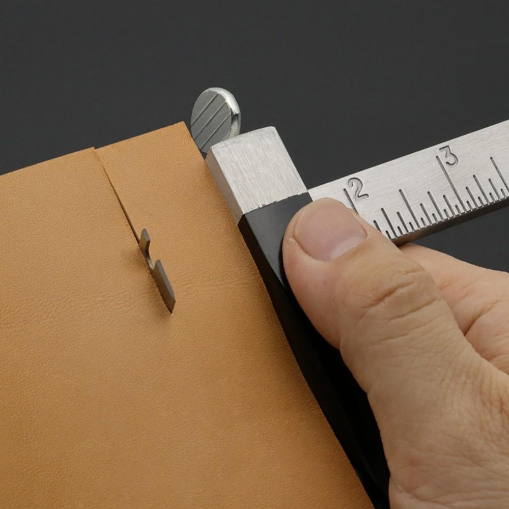 Professional Leather Belt Cutter Gauge For Drawing Leather Belt Diy Strip Tool Hand Cutting Leather Tools With 2 Sharp Blades