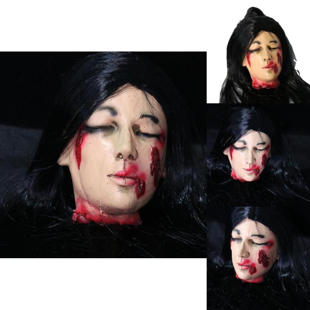 Horror Themed Bar Decor With Fake Female Head For Haunted House And Escape Room Events