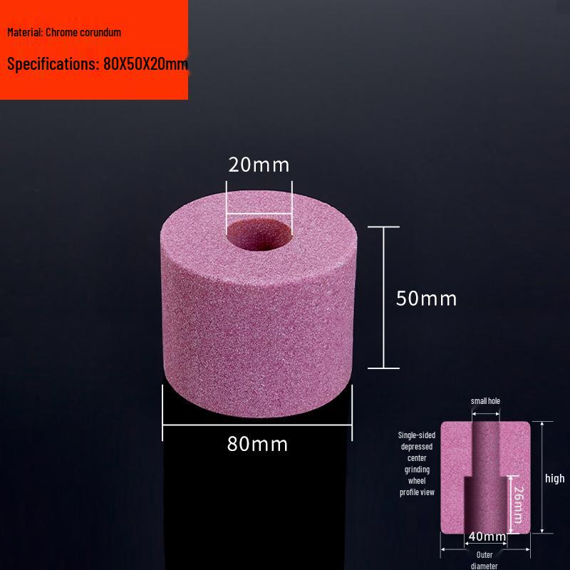 Matte Chrome Corundum Inner Bore Grinding Wheel with Single-Sided Concave Head
