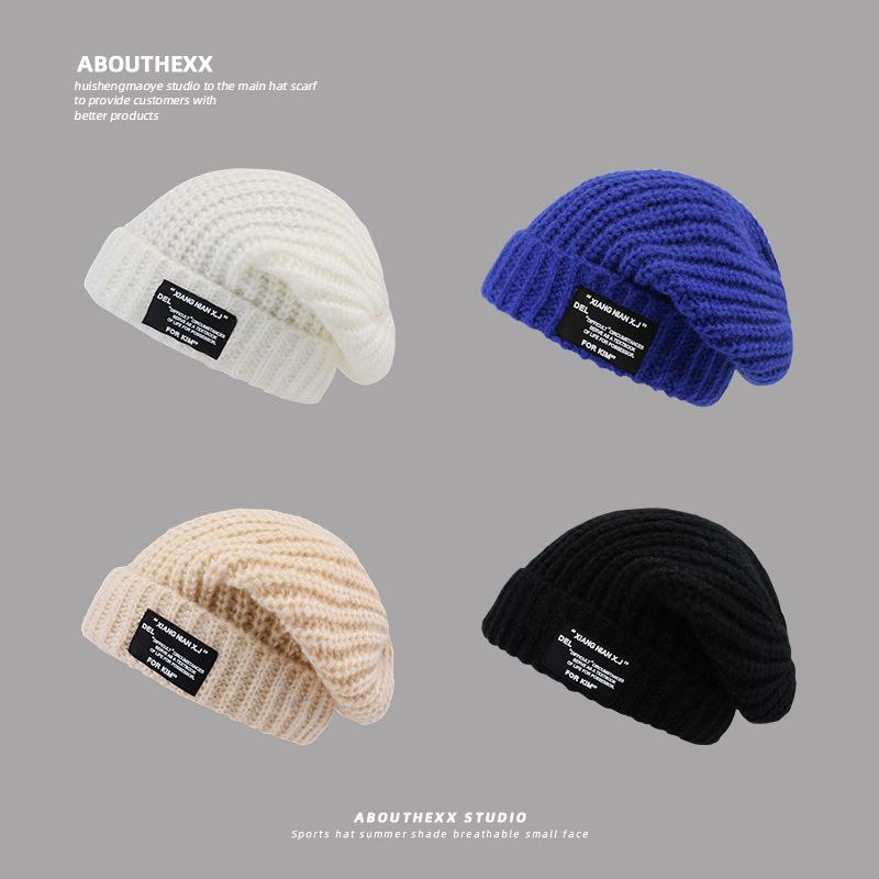 A Warm Thick Thread Knitted Hat That Looks Good on The Face  A Versatile Ear Protecting Headband and A Cool Hat for Men