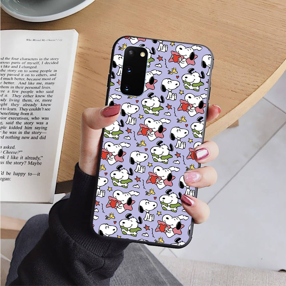 AN12 Snoopy Black Case for Xiaomi Poco X6 M5 M6 F5 F6 F1 C65 C55 C50 C51 C40 Redmi Note 7 8 14C A3X 13C 12C 11 10A 9C Pro Sofe Cover