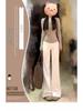 White-Gray High-Waisted Petite Micro-Flared Slimming Horseshoe Pants for Women, Spring/Autumn 2025 Collection