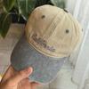 Version Washed Old School Letter Embroidered Baseball Cap For Casual Men And Women