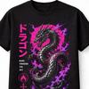 Japanese Dragon Fire Serpent Fantasy Warrior Graphic Unisex TShirt