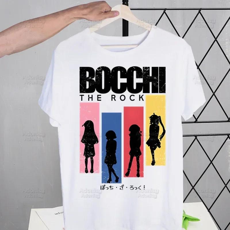Bocchi The Rock T-shirts Summer Men/Women Hip Hop Funny Print Kessoku Band Tshirt Hitori Gotou T Shirts Short Sleeve Tops