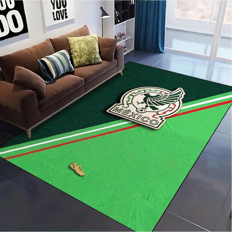 Mexico National Football Team Carpet Rug for Living Room Bedroom Home Sofa Decoration,Kids play Non-slip Floor Mat