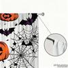Piece Set High Definition Digital Printed Curtainshalloween Orange Pumpkins Black Bats Spiderwebs Witchhat Patternhome Deco Curtain Made Of Polyester