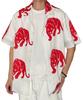 CHANGE WELL 2025 Streetwear Casual Short Sleeve Open Collar Leopard Animal Print Aloha Shirt Men's Spring/Summer (White, XL)