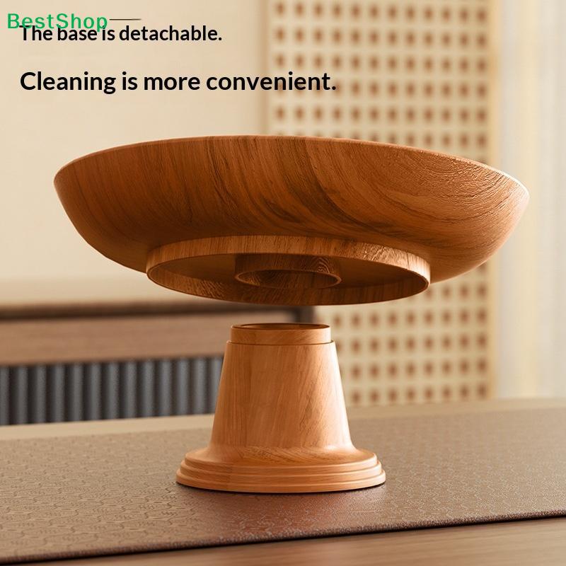 Nordic Retro Wood Snack Fruit Tray Detachable Fruit Plate High-Foot Plate Home Desktop Storage Rack