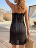 Women Hollow Out Backless Lace Up Beach Cover Up Dress